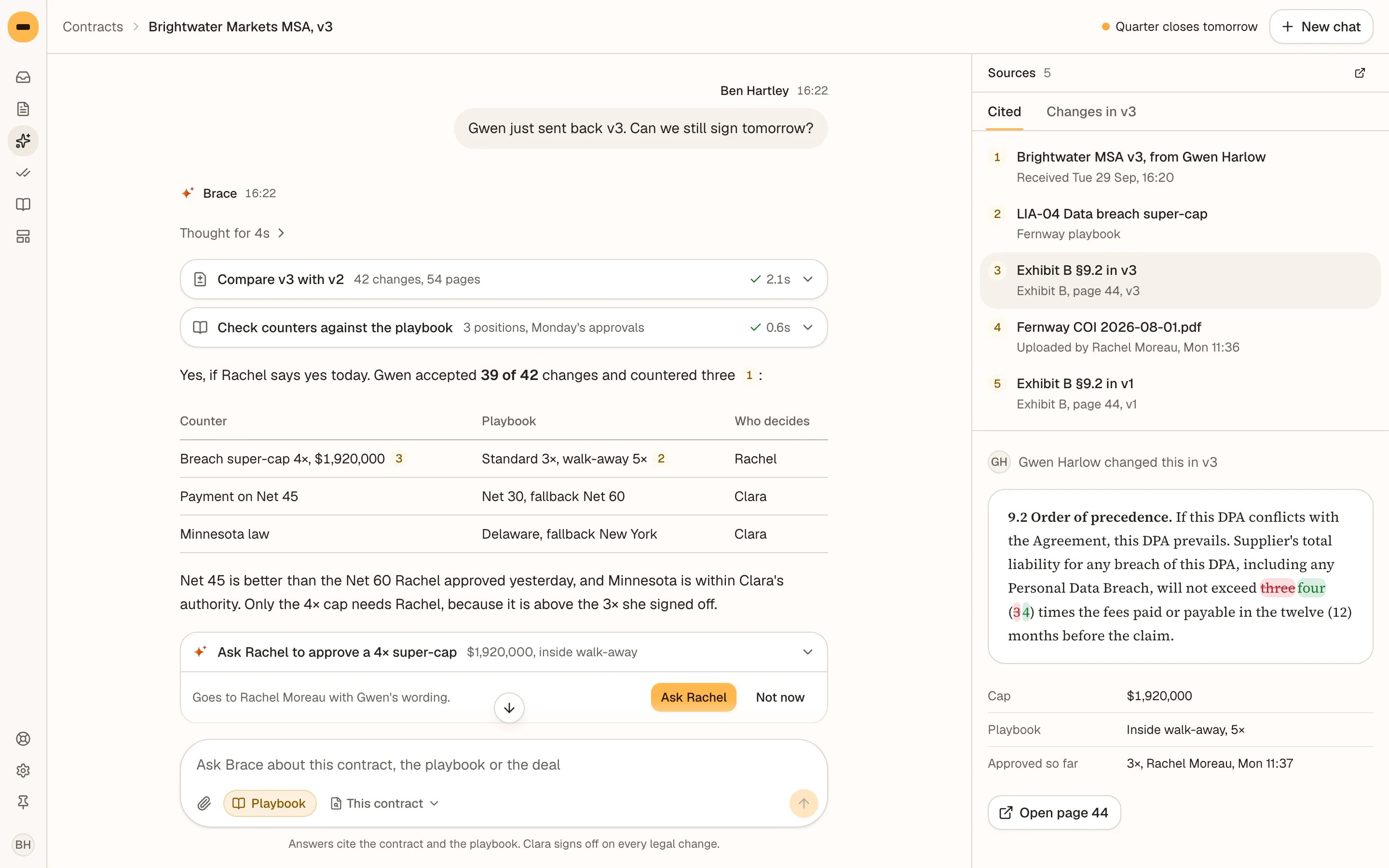 Tuesday 16:22: sales asks if it can still sign