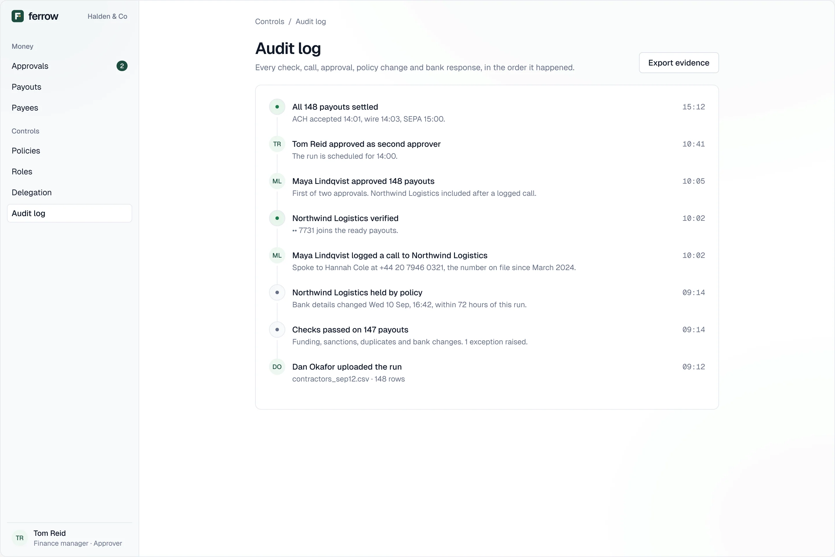 The audit record writes itself