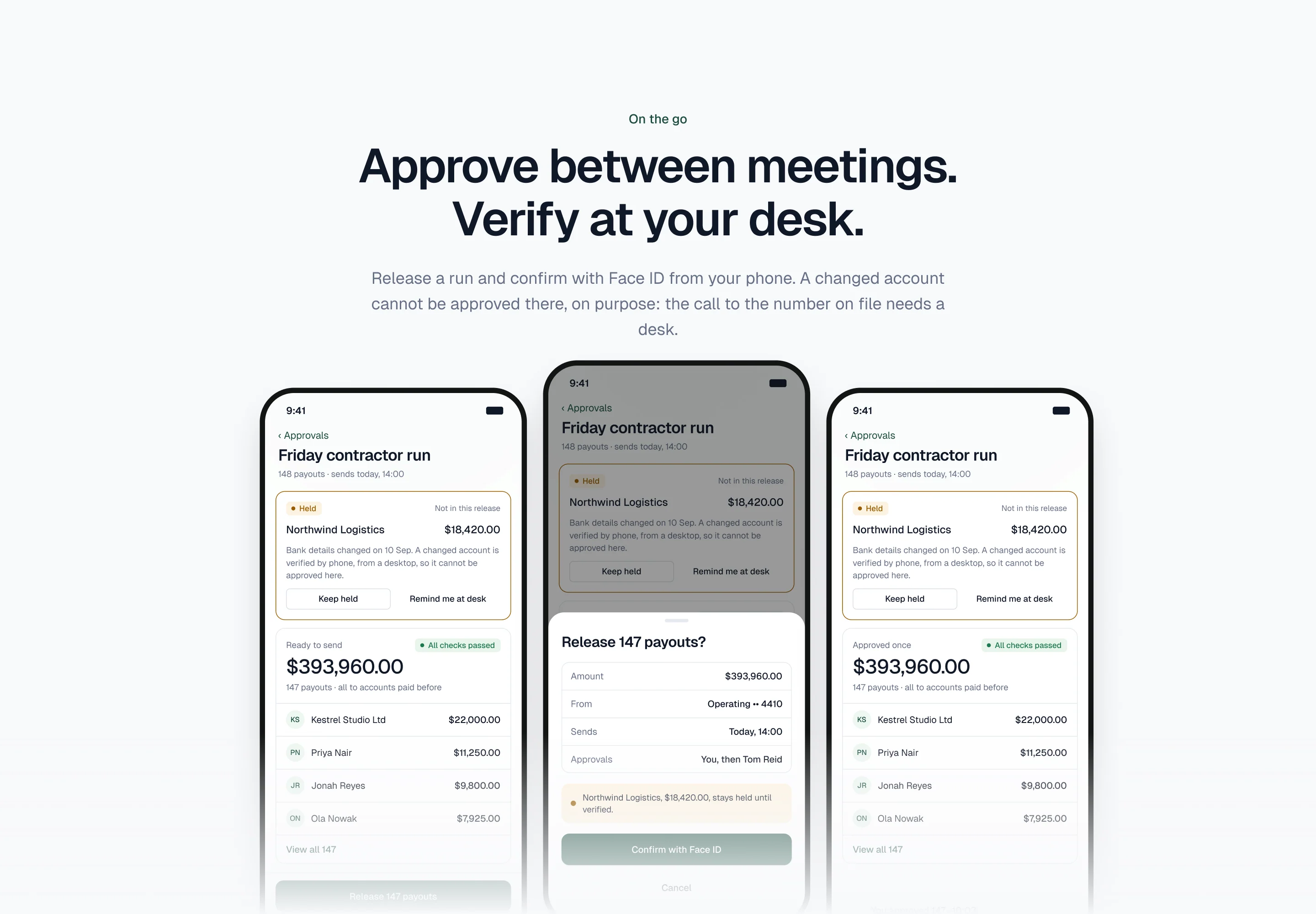Ferrow landing page mobile section